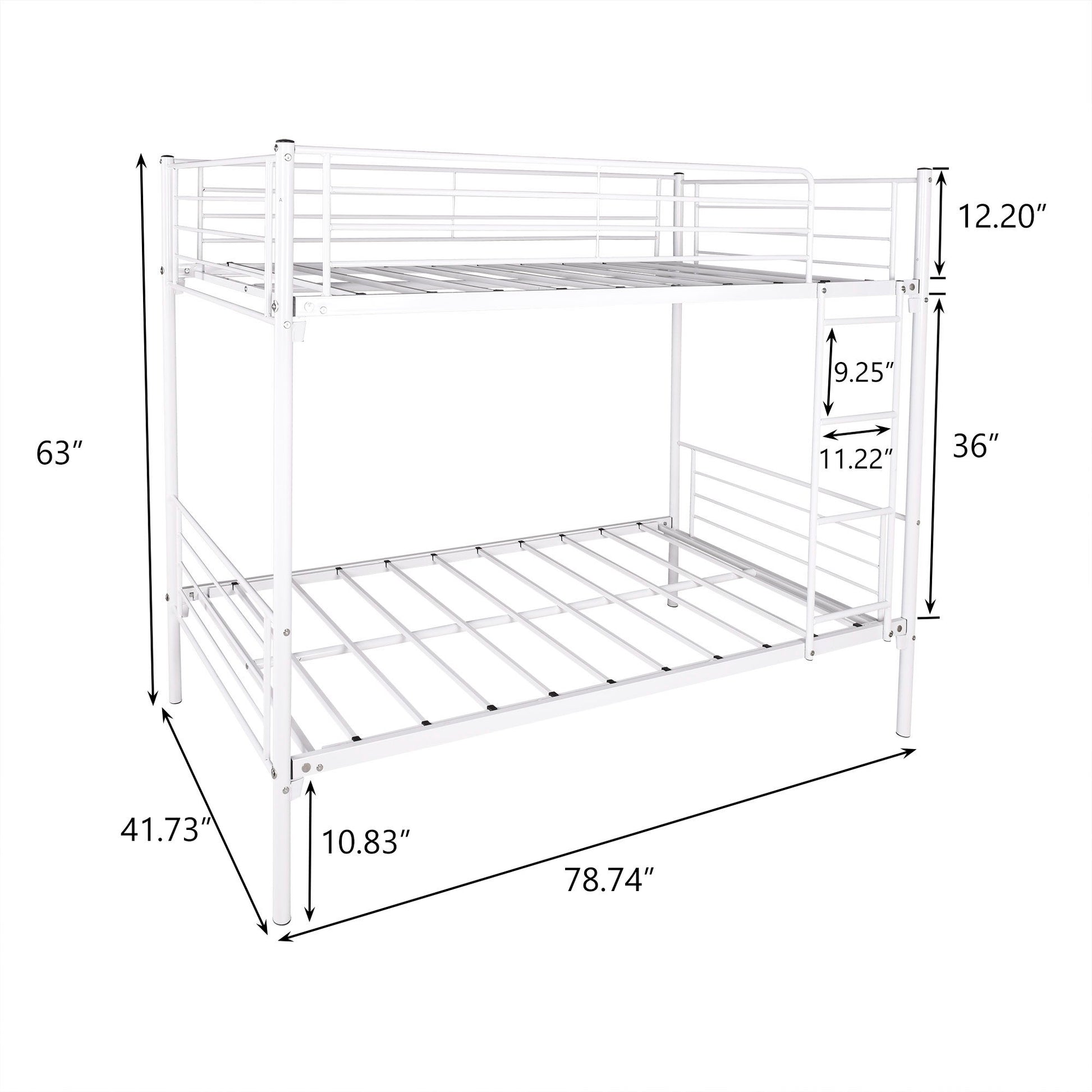 Space Saving Bunk Bed With Metal Frame And Ladder - The Sleep Loft - Online Mattress Showroom NYC
