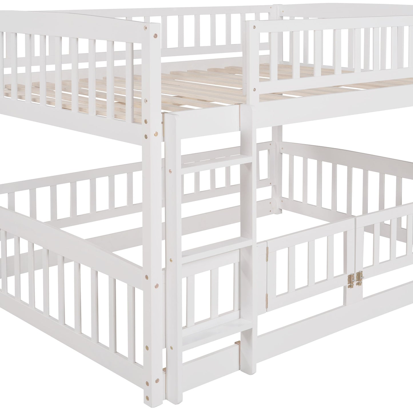 Low Bunk Bed With Slide, Fence And Ladder - The Sleep Loft - Online Mattress Showroom NYC