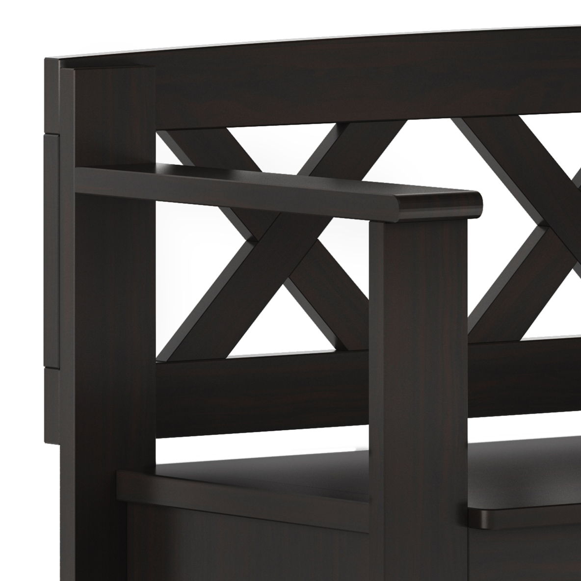 Amherst - Small Transitional Entryway Storage Bench - The Sleep Loft - Online Mattress Showroom NYC