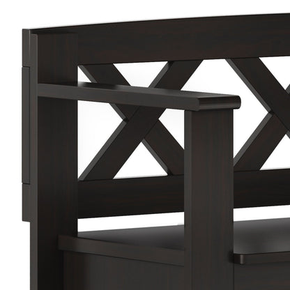 Amherst - Small Transitional Entryway Storage Bench - The Sleep Loft - Online Mattress Showroom NYC