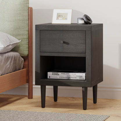 Nystrom - Single Drawer Nightstand - The Sleep Loft - Online Mattress Showroom NYC