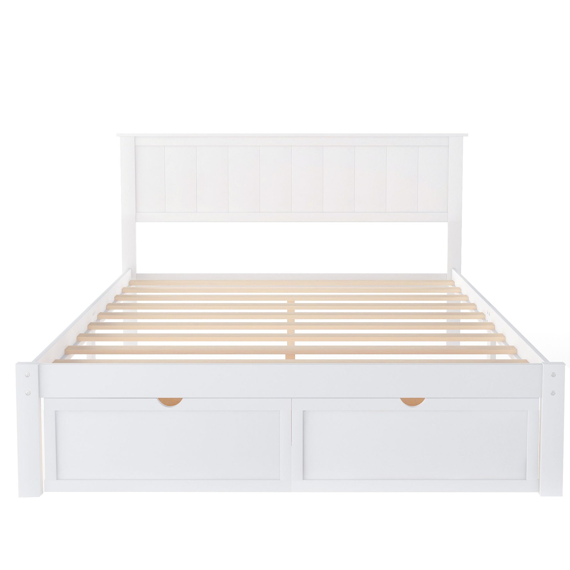 Full Size Platform Bed With Under Bed Drawers - White - The Sleep Loft - Online Mattress Showroom NYC