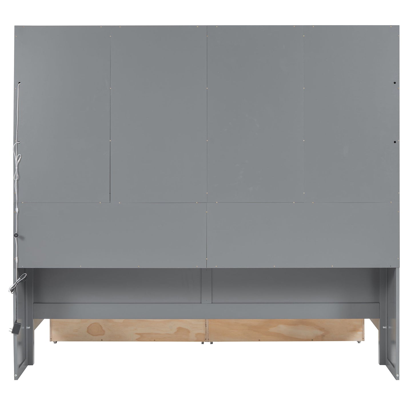 Daybed With Glass Door Storage Cabinets, Built In LED Lighting And Shelves - The Sleep Loft - Online Mattress Showroom NYC
