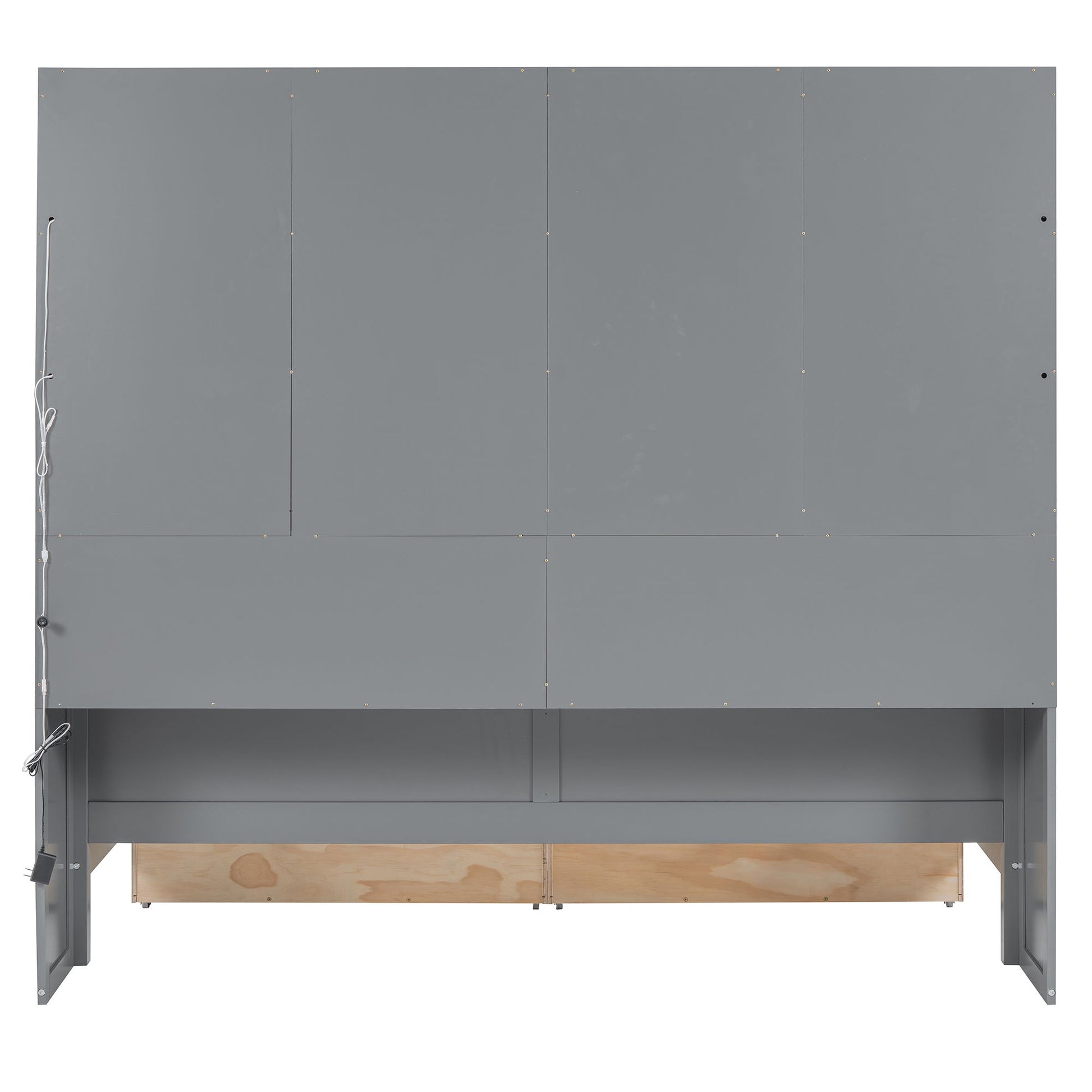 Daybed With Glass Door Storage Cabinets, Built In LED Lighting And Shelves - The Sleep Loft - Online Mattress Showroom NYC
