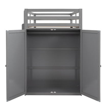 Loft Bed With Drawers, Desk, And Wardrobe - The Sleep Loft - Online Mattress Showroom NYC