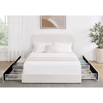 Liv - Patented With Drawers Upholstered Storage Platform Bed - The Sleep Loft - Online Mattress Showroom NYC