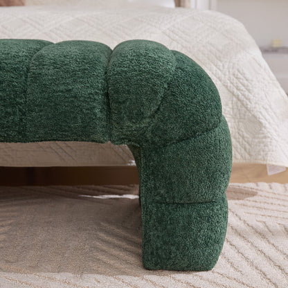 Modern Upholstered Armless Bed Bench With Channel Tufted Design - The Sleep Loft - Online Mattress Showroom NYC