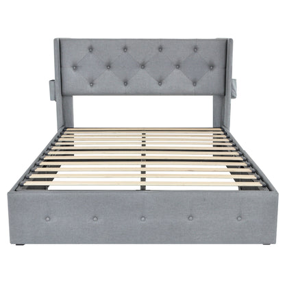 Bed With Gas Lift Storage, USB Ports - The Sleep Loft - Online Mattress Showroom NYC