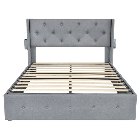 Bed With Gas Lift Storage, USB Ports - The Sleep Loft - Online Mattress Showroom NYC