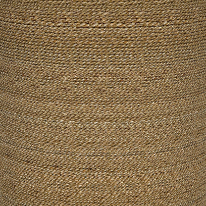 Halden Round Woven Seagrass Accent Side Table Light Brown