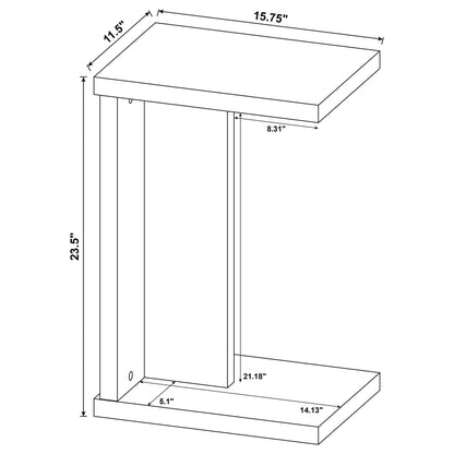 Clower Engineered Wood C-Shaped Sofa Side Table Light Oak