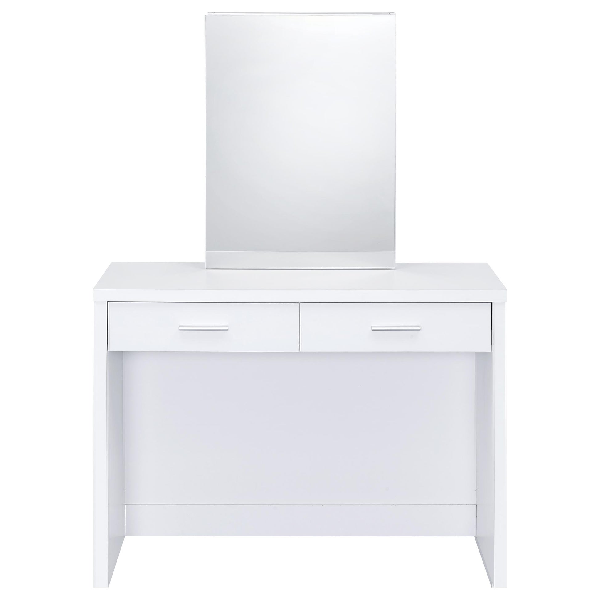Bunbury Makeup Vanity Table Set Storage Mirror and Stool White