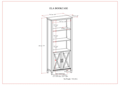Ela - Bookcase - Smoky Brown - The Sleep Loft - Online Mattress Showroom NYC