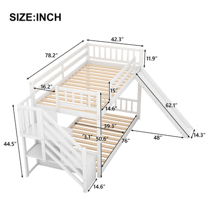Bunk Bed With Convertible Slide And Stairway - The Sleep Loft - Online Mattress Showroom NYC