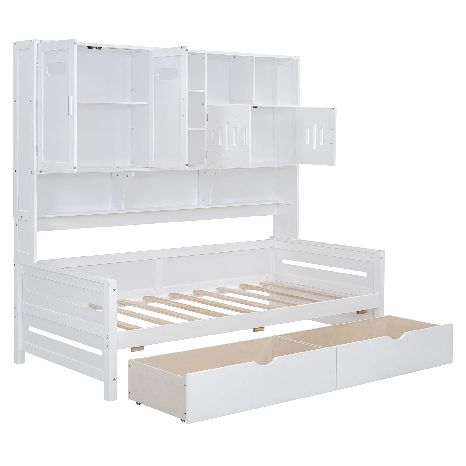 Daybed With All-In-One Cabinet And Shelf - The Sleep Loft - Online Mattress Showroom NYC