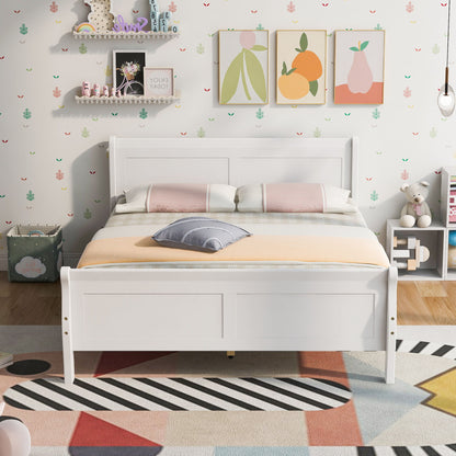 Platform Bed Frame Mattress Foundation Sleigh Bed With Headboard / Footboard / Wood Slat Suppor - The Sleep Loft - Online Mattress Showroom NYC