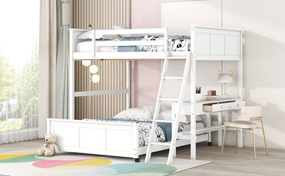 Full Over Full Bunk Bed With Desk - The Sleep Loft - Online Mattress Showroom NYC