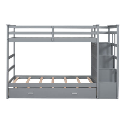 Bunk Bed With Trundle And Staircase - The Sleep Loft - Online Mattress Showroom NYC