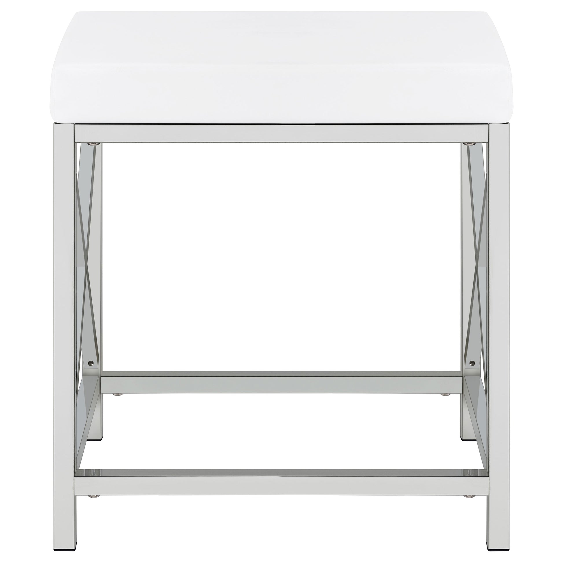 Eliza Vanity Set with Lighting & Stool White and Chrome