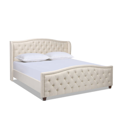 Fontana - Handcrafted Wingback Upholstered Platform Bed Frame - The Sleep Loft - Online Mattress Showroom NYC