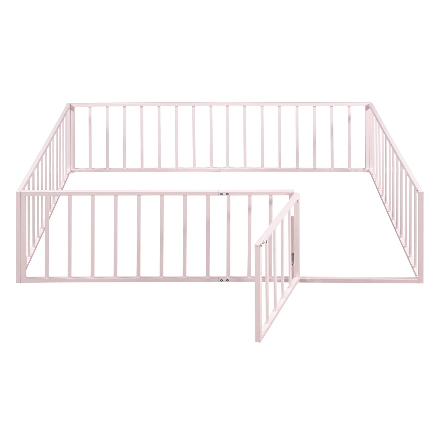 Metal Floor Bed Frame With Fence And Door - The Sleep Loft - Online Mattress Showroom NYC