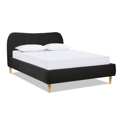 Roman - Curved Headboard Upholstered Platform Bed - The Sleep Loft - Online Mattress Showroom NYC