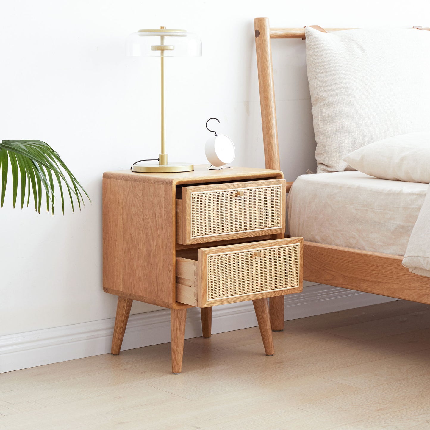 Bedside Cabinet, Modern Simple Nightstands European Beech - The Sleep Loft - Online Mattress Showroom NYC