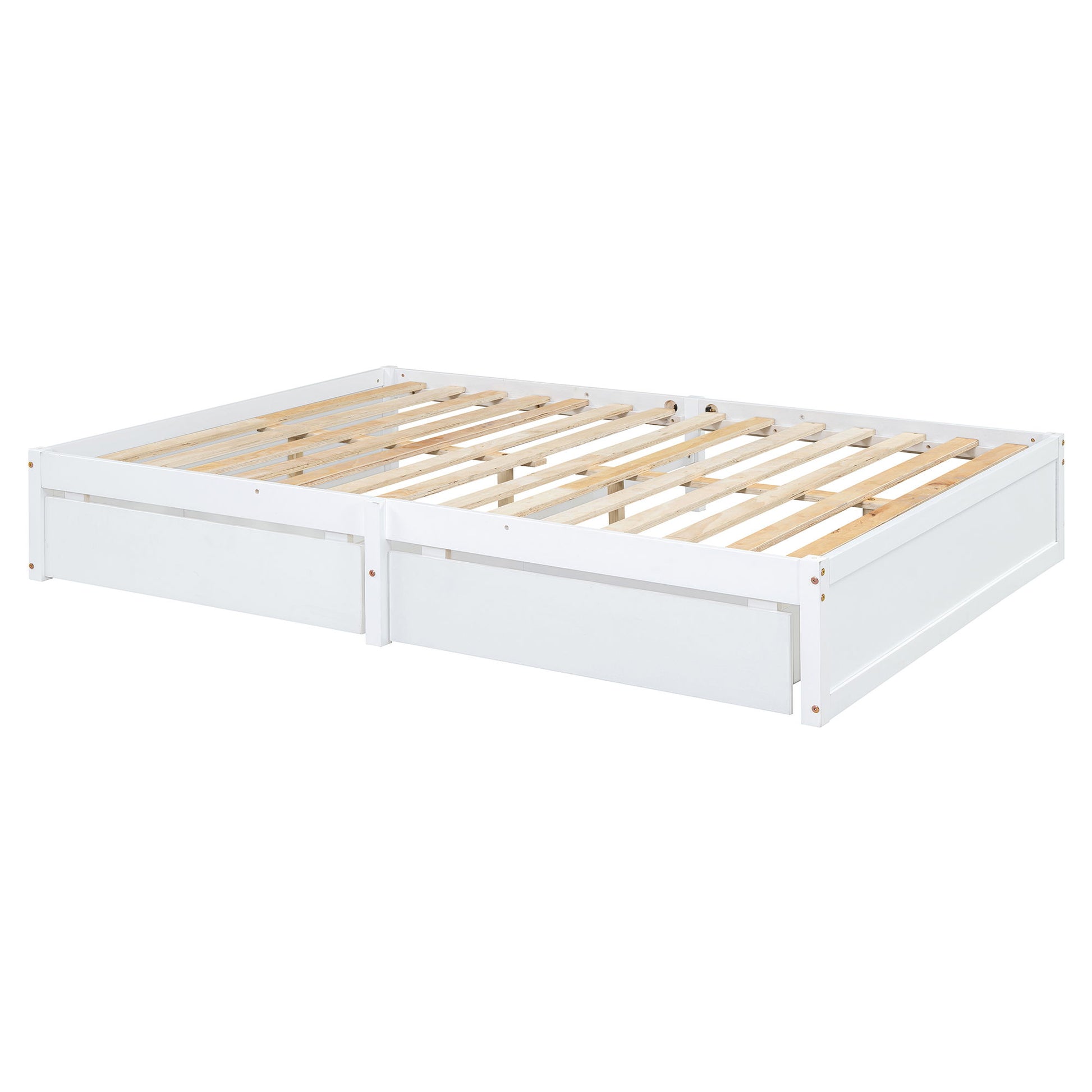 Daybed With Fence Guardrails And 2 Drawers, Split Into Independent Floor Bed & Daybed - The Sleep Loft - Online Mattress Showroom NYC