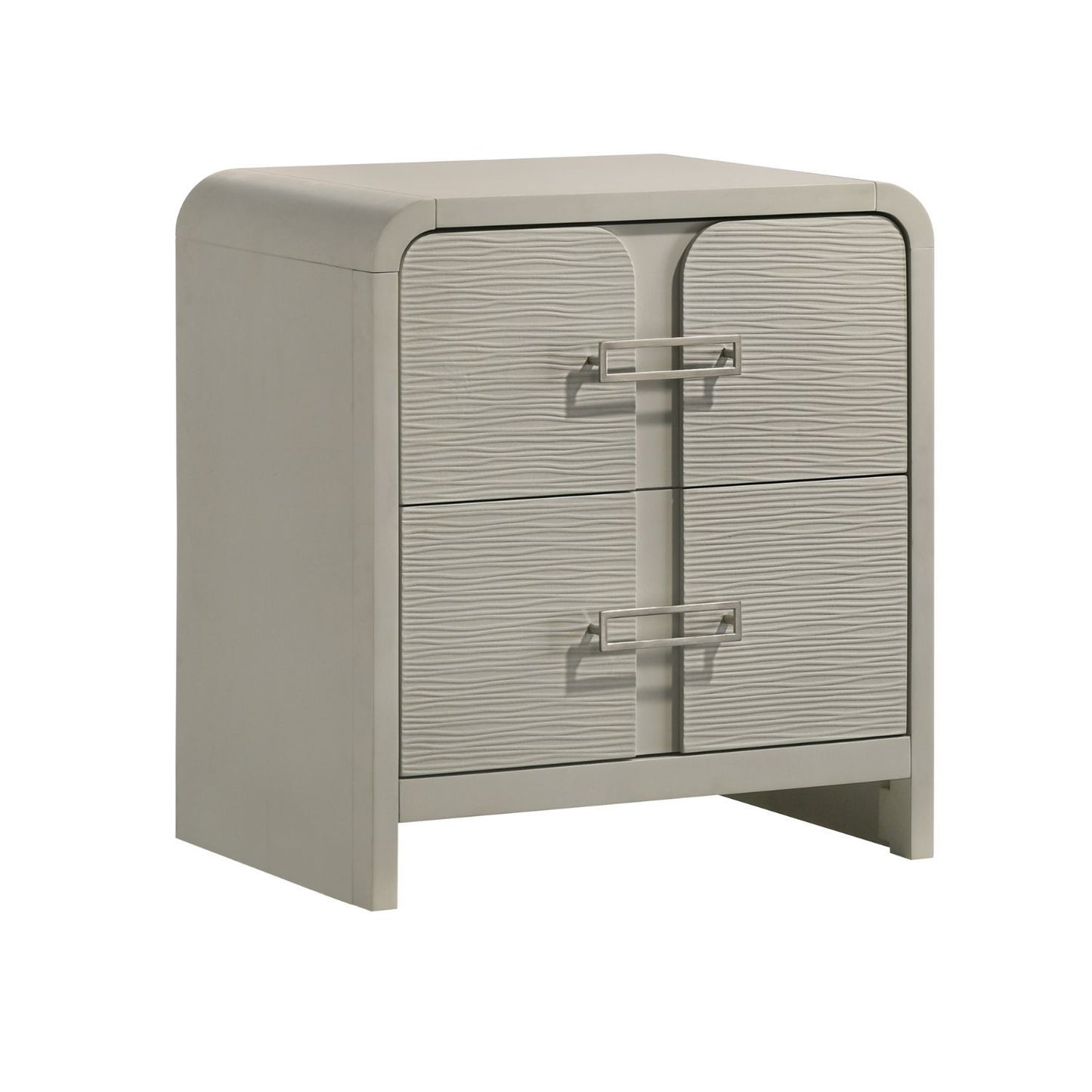 Aria - 2 Drawer Nightstand - Beige - The Sleep Loft - Online Mattress Showroom NYC