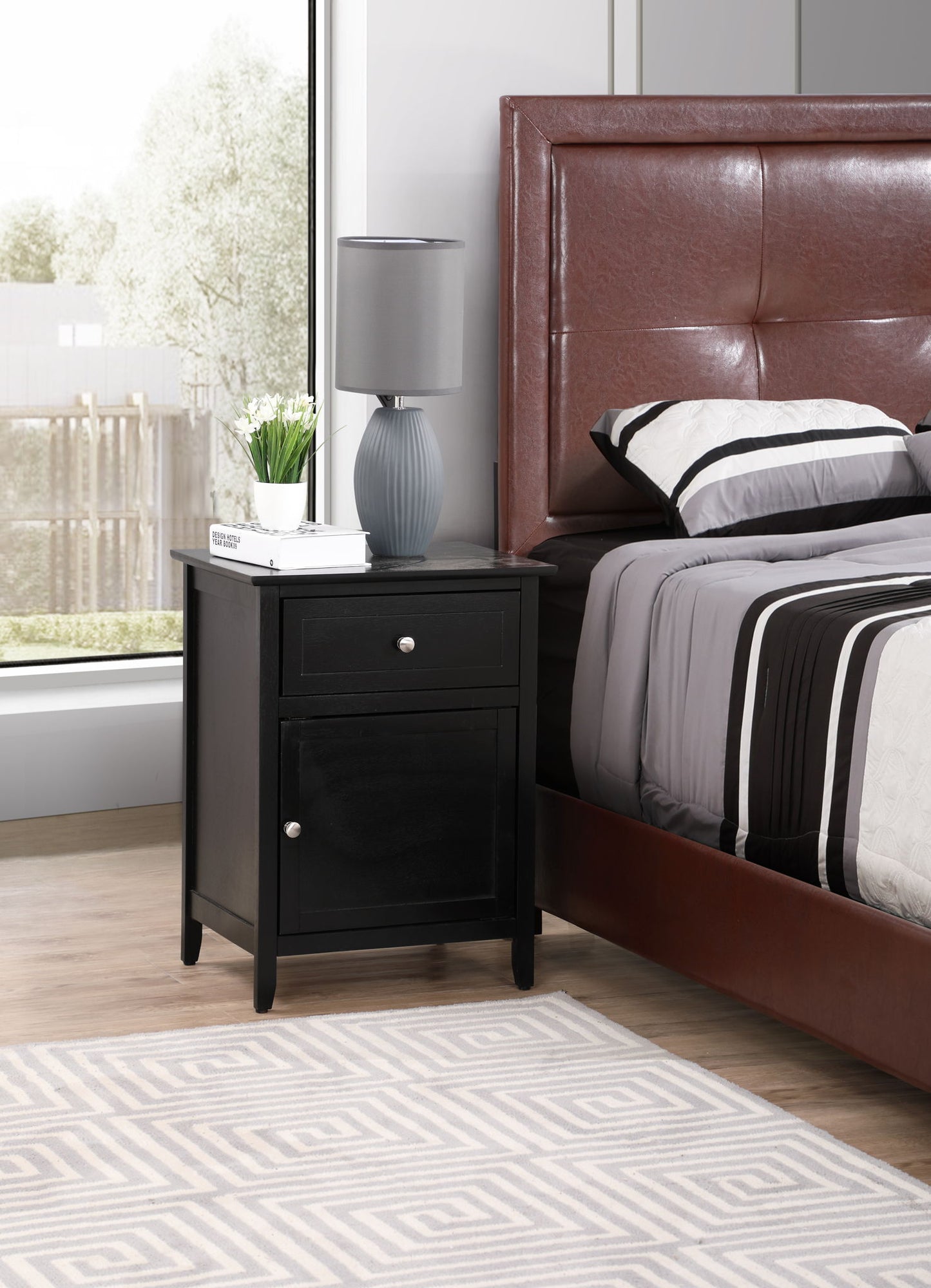 1 Drawer / 1 Door Nightstand - The Sleep Loft - Online Mattress Showroom NYC