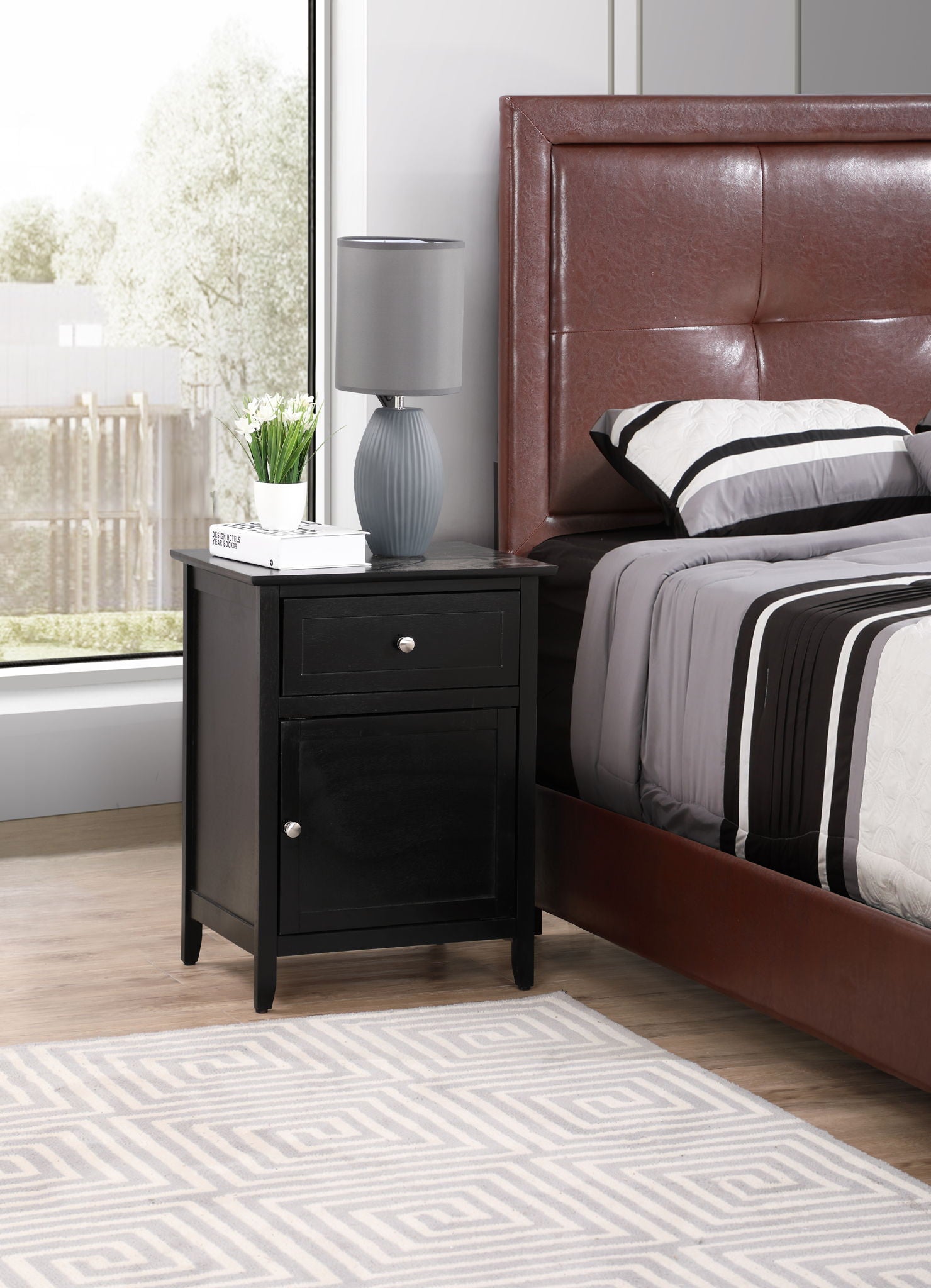 1 Drawer / 1 Door Nightstand - The Sleep Loft - Online Mattress Showroom NYC