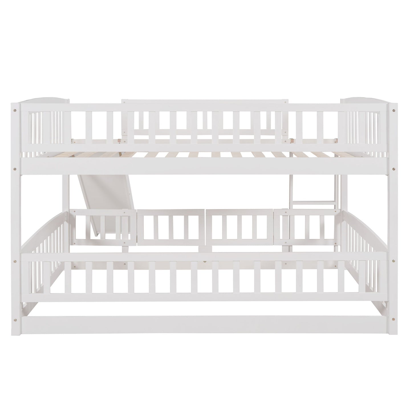 Low Bunk Bed With Slide, Fence And Ladder - The Sleep Loft - Online Mattress Showroom NYC