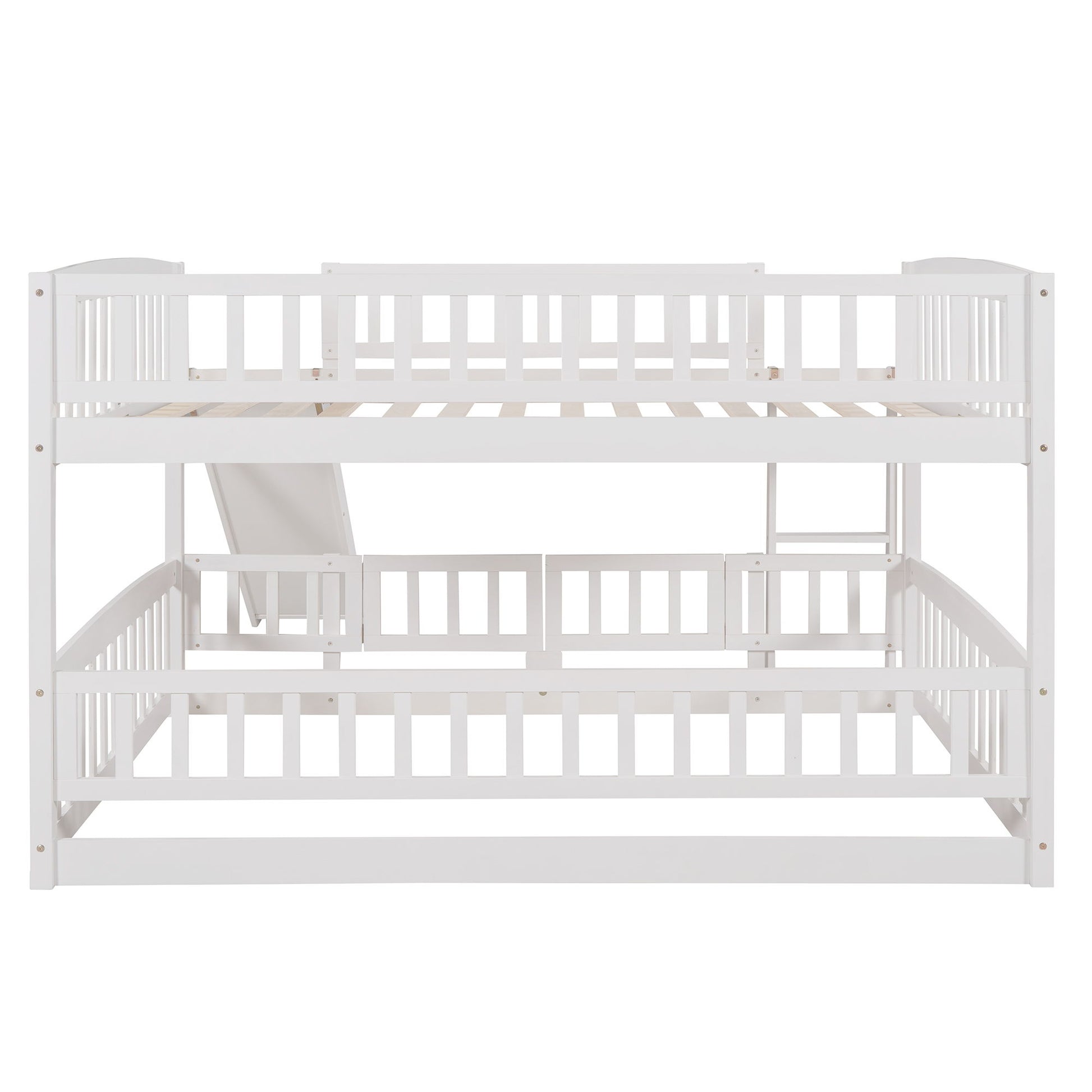 Low Bunk Bed With Slide, Fence And Ladder - The Sleep Loft - Online Mattress Showroom NYC