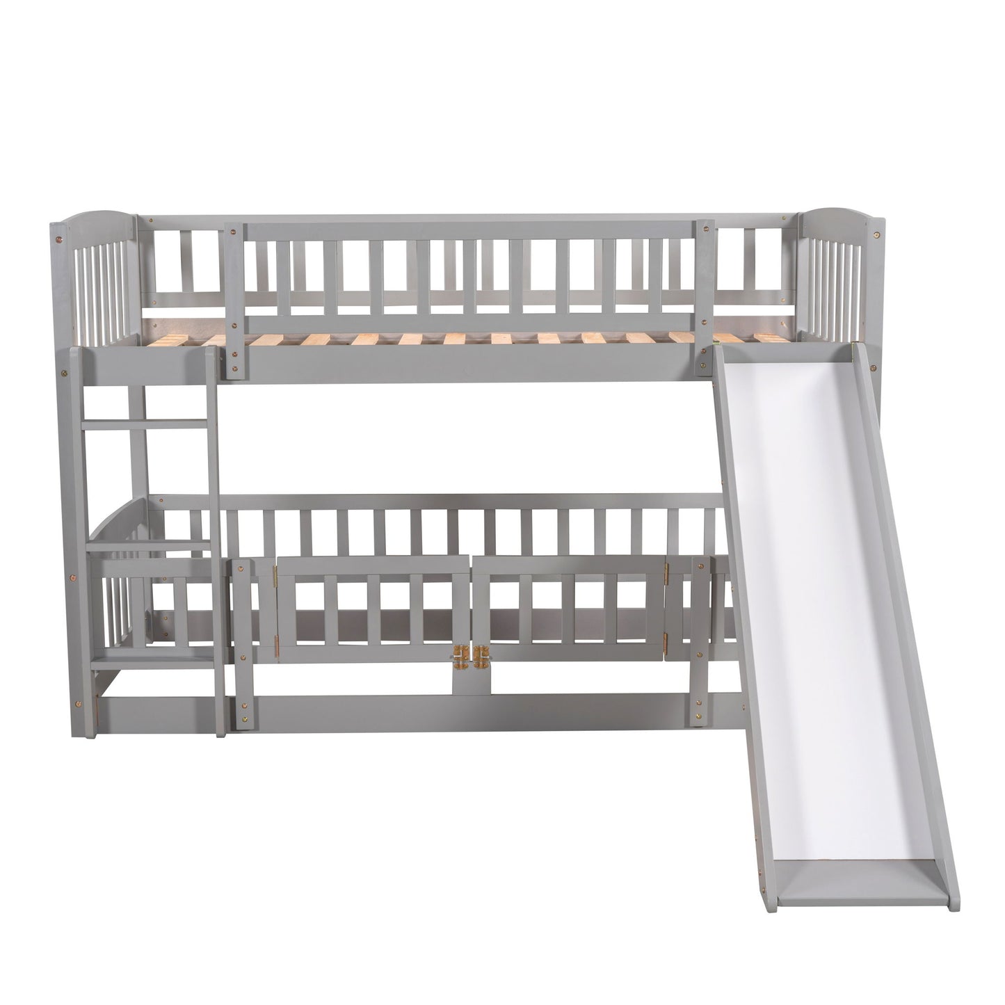 Low Bunk Bed With Slide, Fence And Ladder - The Sleep Loft - Online Mattress Showroom NYC