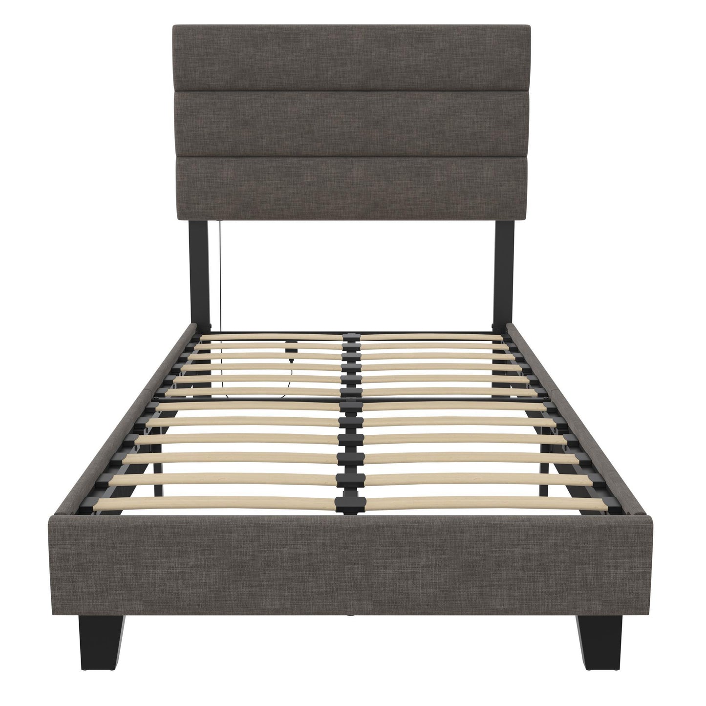 Paloma - Twin Bed With Dual USB Port - Linen - The Sleep Loft - Online Mattress Showroom NYC