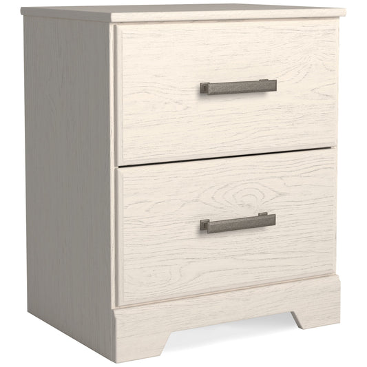 Stelsie - Two Drawer Night Stand - White - The Sleep Loft - Online Mattress Showroom NYC