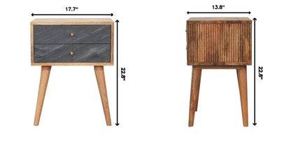 Slade - Bedside Table - Stone Gray - The Sleep Loft - Online Mattress Showroom NYC