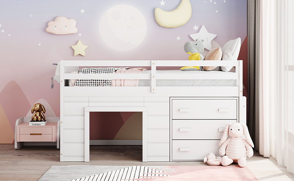 Loft Bed With Cabinet And Shelf - The Sleep Loft - Online Mattress Showroom NYC