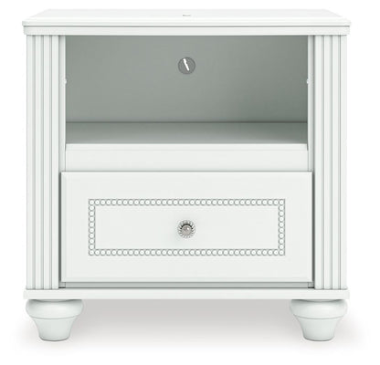 Kozlani - One Drawer Night Stand - White - The Sleep Loft - Online Mattress Showroom NYC
