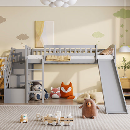 Loft Stairway Bed With 2 Drawers, Convertible Ladder And Slide - The Sleep Loft - Online Mattress Showroom NYC