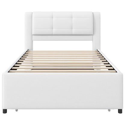 Upholstered Platform Bed With Multifunctional Trundle
