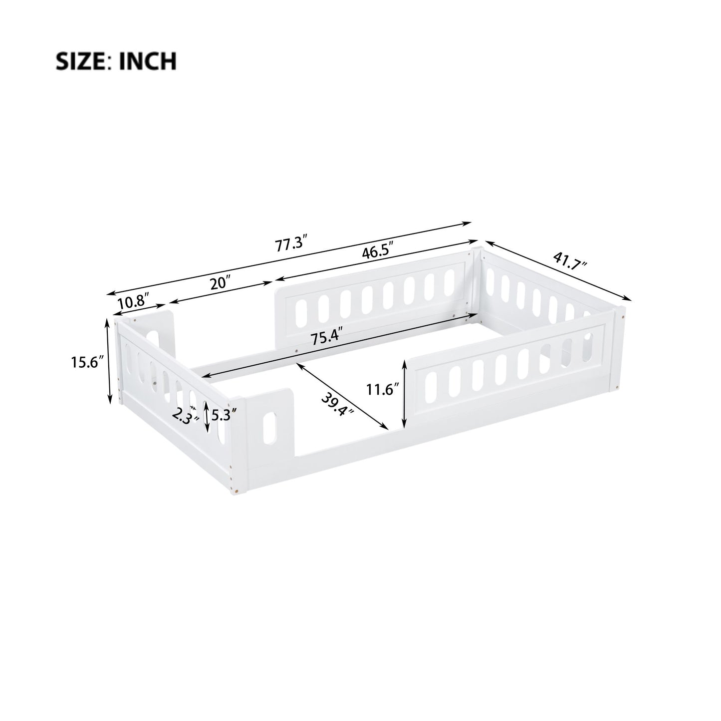 Platform Bed With Guardrail - The Sleep Loft - Online Mattress Showroom NYC