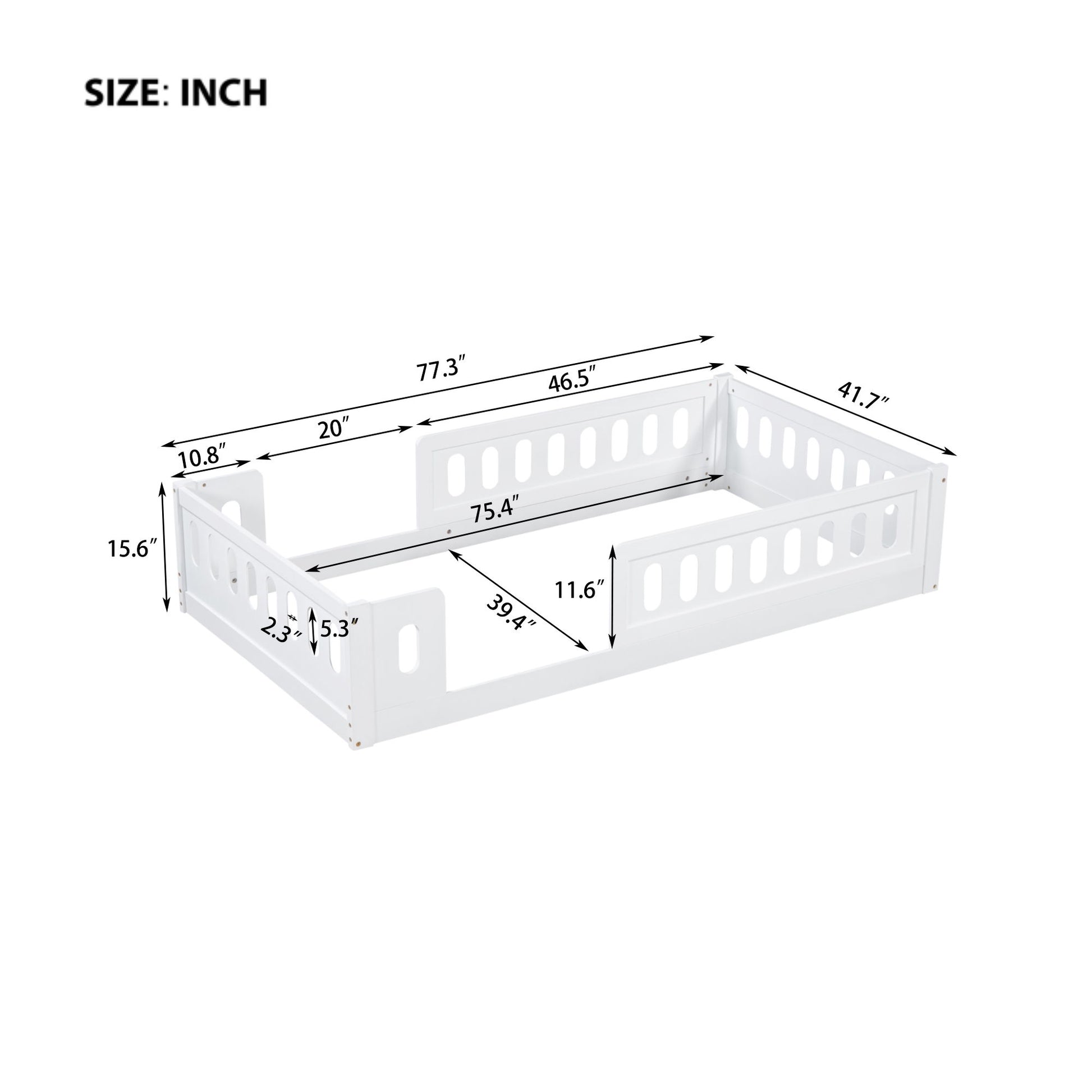 Platform Bed With Guardrail - The Sleep Loft - Online Mattress Showroom NYC