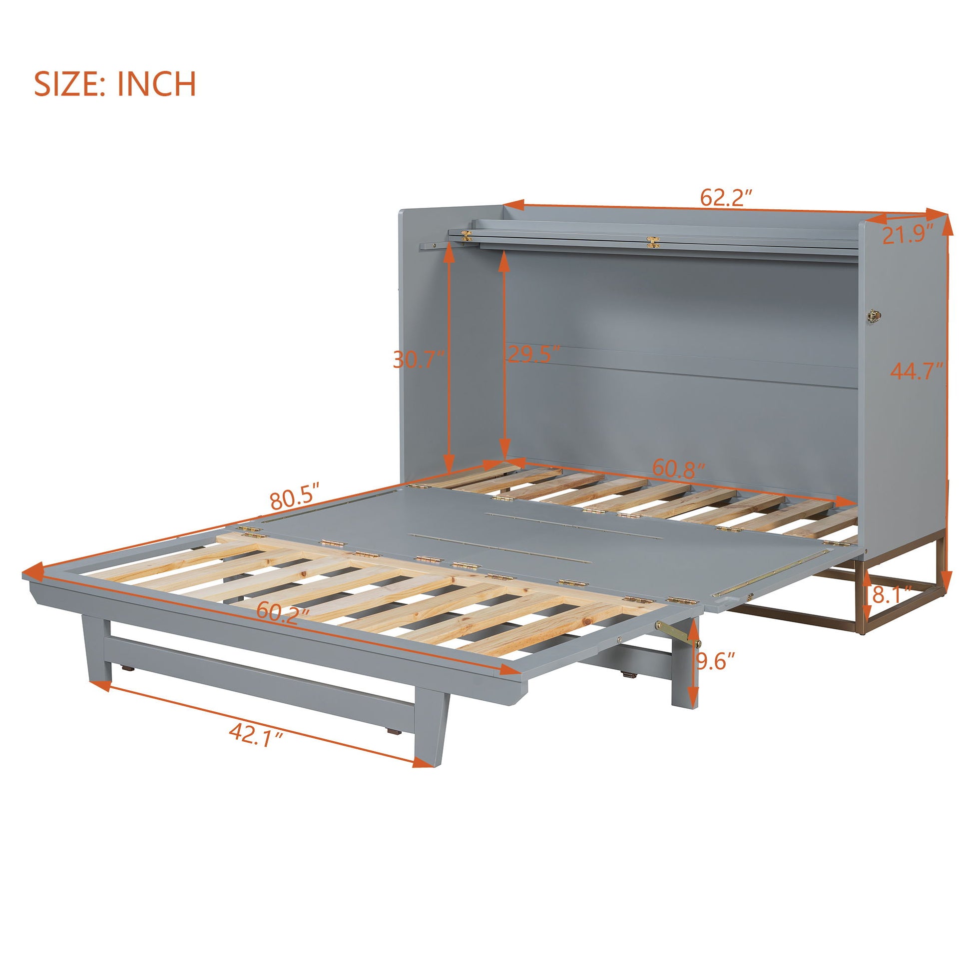 Murphy Bed With Iron Legs, Modern Design - The Sleep Loft - Online Mattress Showroom NYC