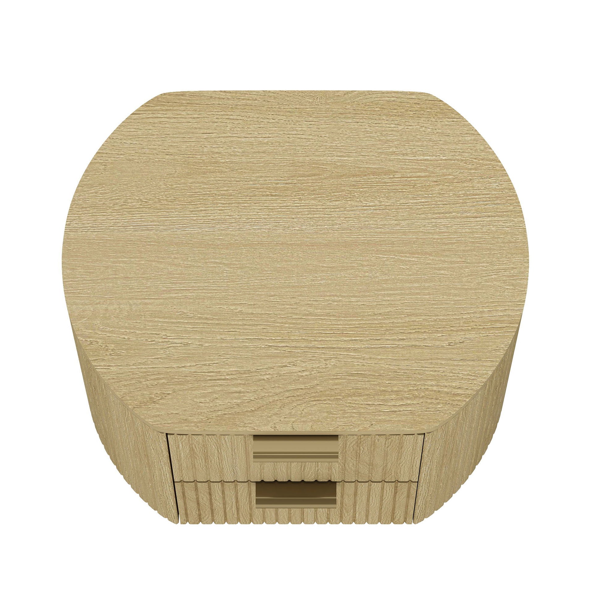 Olivia - Nightstand & 2 Drawers - Oak - The Sleep Loft - Online Mattress Showroom NYC