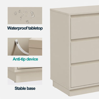 3 Drawer Nightstand, Bedroom Side Table
