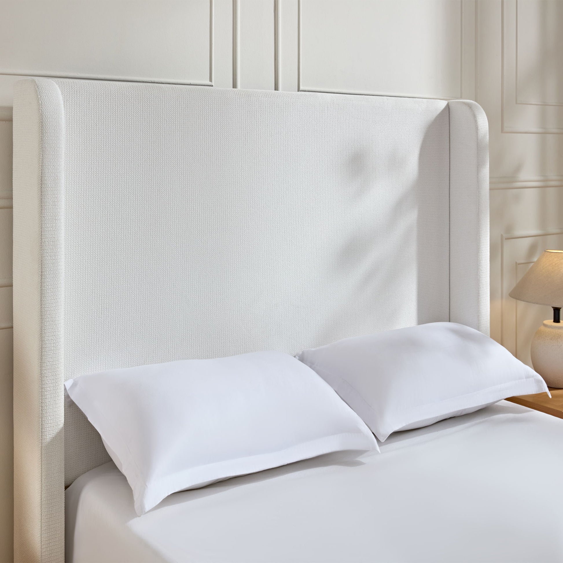 Harper - Tall Headboard Upholstered Bed / High Headboard / Elegant Simplicity / No Box Spring Needed - The Sleep Loft - Online Mattress Showroom NYC