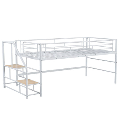 Loft Bed With Storage Stairs And Metal Frame - The Sleep Loft - Online Mattress Showroom NYC