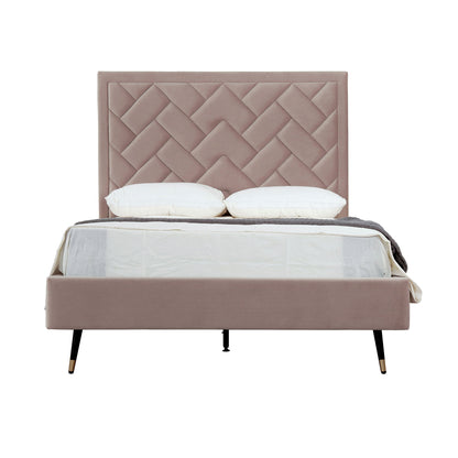 Crosby - Bed With Upholstered Headboard And Slats - The Sleep Loft - Online Mattress Showroom NYC