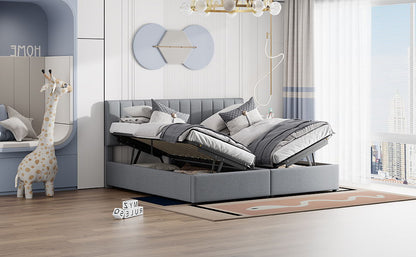 Upholstered Platform Bed With A Hydraulic Storage System - The Sleep Loft - Online Mattress Showroom NYC